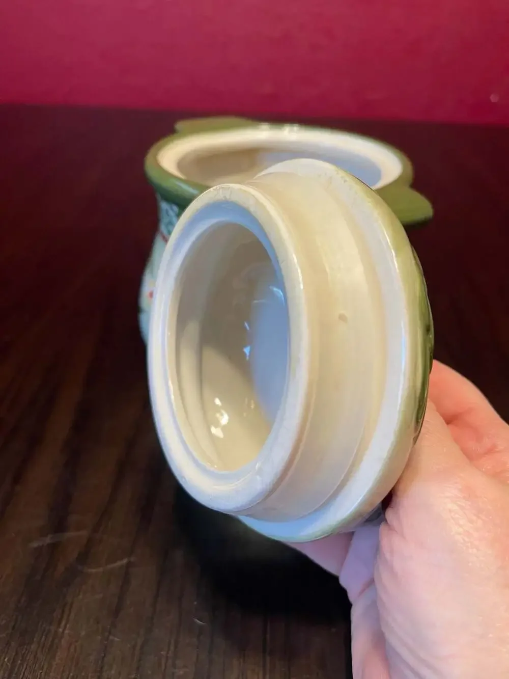 Temp-tations Old World Green Chicken Hen Mini Baker Canister Bowl with Lid